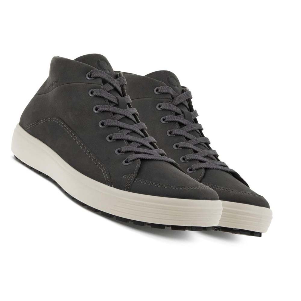 Men's Ecco Soft 7 Tred Urban Sneakers Grey | USA 638NWY